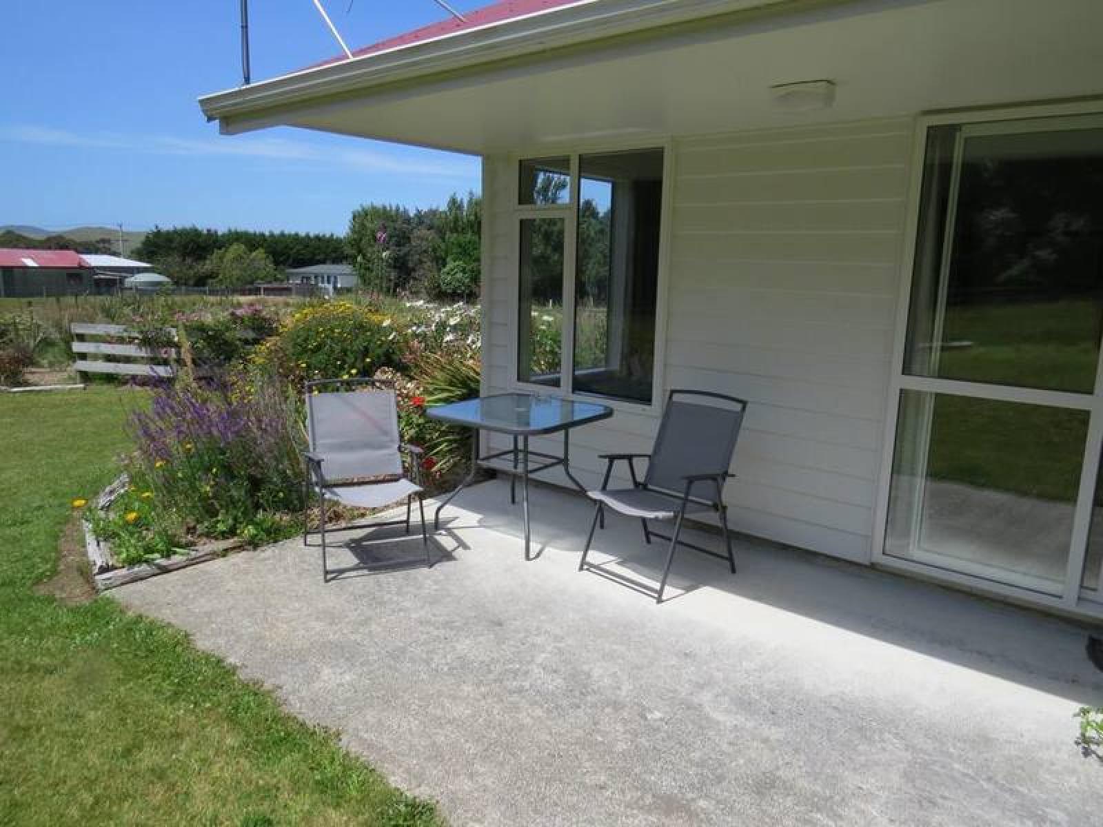 Sunny outdoor patio